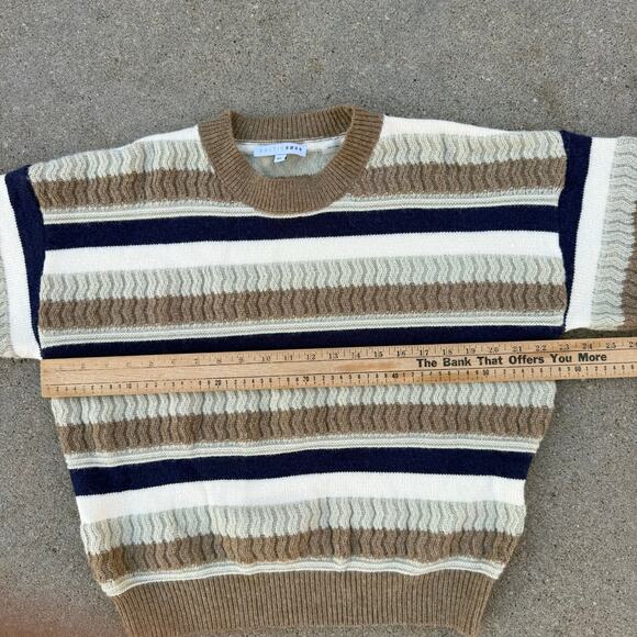 Baltic Born Kira Striped Sweater Navy Sage Tan Beige Soft Chunky NK11144 Size XL - Picture 8 of 10